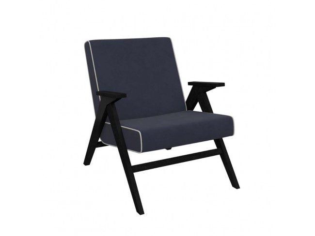 Кресло "Вест" (Венге, ткань Verona Denim Blue, кант Verona Light Grey )