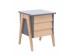 Тумбочка "Сканди" 3 ящ. (Натуральное дерево/серый ясень)