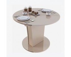 Стол раскладной "TURIN" круглый (Капучино/Глянец)