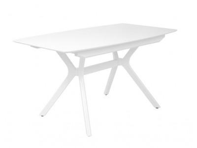 Стол Пекин (1400*820+400/цвет столешницы Белый/цвет ножек Белый)