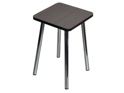 Табурет на хромированных ногах (Береза темная Эрмана/ноги Хром)