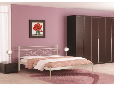 Кровать Мираж (160х200/металлическое основание) Бежевый