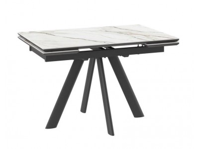 Cтол с керамическим покрытием Джейтон-120 (CALAKATTA GOLD ST CER/Черный) 120(30+30)х80