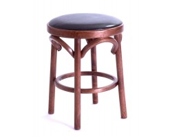 Табурет Венский мягкий (средний тон, экокожа коричневая)