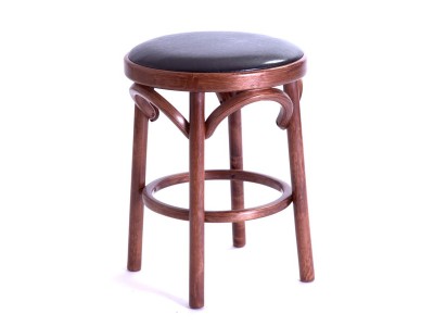 Табурет Венский мягкий (средний тон, экокожа коричневая)