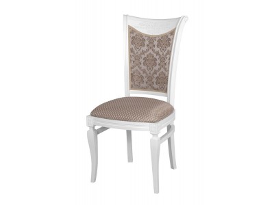 Стул "Милорд №11" (Белый/ткань Vatican latte/ Vatican latte com)