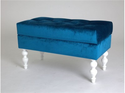 Банкетка Виктория (эмаль белая / 34 - королевский синий)