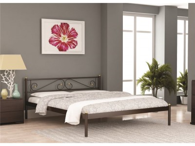 Кровать двуспальная ШАРМ (140х200/металлическое основание) Коричневый бархат Кровать двуспальная ШАРМ (140х200/металлическое основание) Коричневый бархат