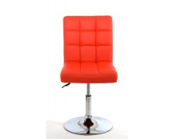 Стул AUGUSTO (PU RED / Хром) КОМБИНИРОВАННЫЙ