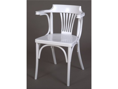 Стул венский с подлокотниками "Сивил" (белый, эмаль)
