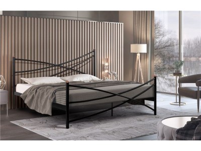 Кровать Лиана (180х200/металлическое основание) Черный
