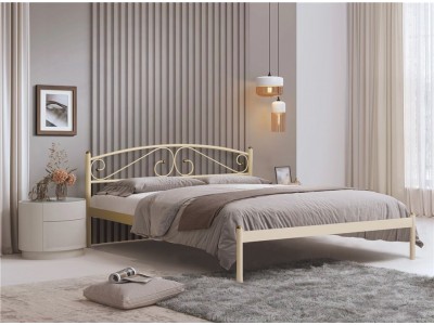 Кровать двуспальная Флоренция 180х200 (металлическое основание/Бежевый)