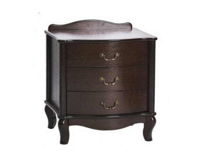 Прикроватная тумбочка Джульетта 3 ящика (Венге) Ls