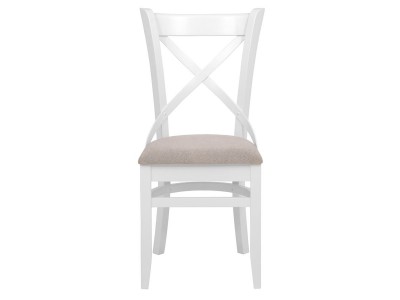 Стул "Хью" (Белая эмаль/бежевый М02)