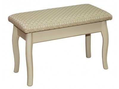 Банкетка из массива березы (ткань Орфей 160/1) Слоновая кость (29С)