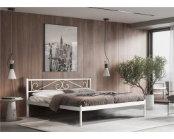 Кровать ШАРМ (120х200/металлическое основание) Белый