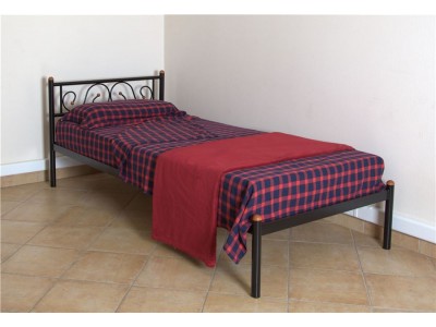 Кровать односпальная &quot;Шарм&quot; (90х200/Черный) основание металлическое