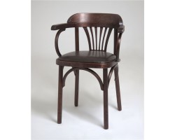 Стул Венский мягкий (темный тон, экокожа коричневая)