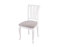 Стул с жесткой спинкой "Кабриоль" (ткань: Вивальди 06/дерево:Тон 9 Эмаль белая)