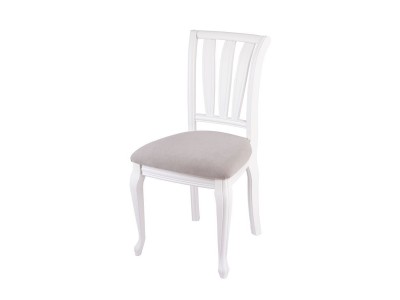 Стул с жесткой спинкой "Кабриоль" (ткань: Вивальди 06/дерево:Тон 9 Эмаль белая)