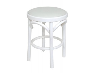 Табурет Венский мягкий (белая эмаль, экокожа белая)