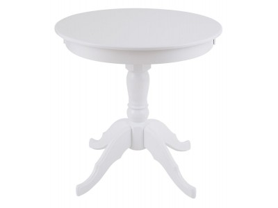 Стол обеденный не раздвижной Круглый-80 (белая эмаль)