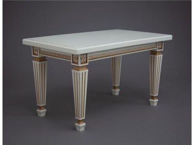 Журнальный стол "Верона" (1013+патина золото) слоновая кость