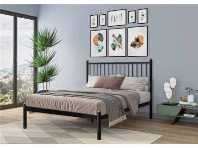 Кровать односпальная АРЗУ (120х200/металлическое основание) Черный