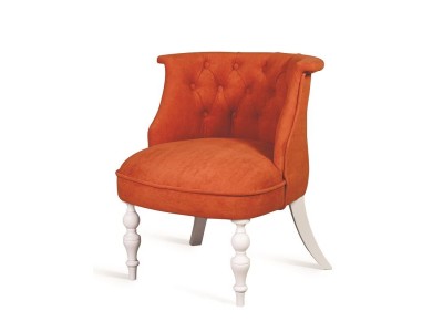 Кресло Бархат (эмаль белая / G08 - морковный)