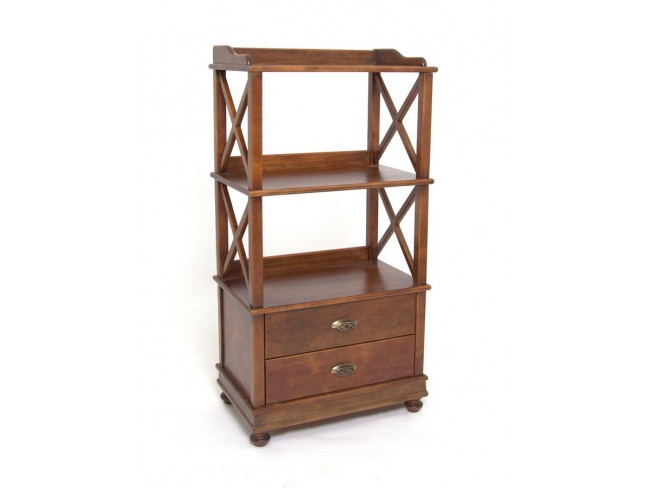 Стеллаж 2 полки (Орех) 112