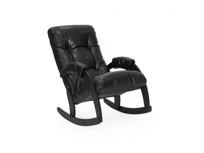 Кресло-качалка Модель 67 (венге/Vegas lite Black) Черный