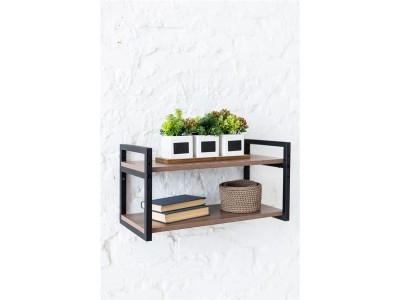 Стеллаж Латус-20 настенный-настольный 290х580 (ясень шимо темный) Стеллаж Латус-20 настенный-настольный 290х580 (ясень шимо темный)