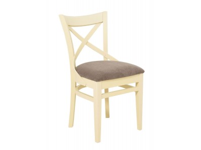 Стул полумягкий "Соло" венский (Тон 10 Слоновая кость RAL 1015 / ткань :Бренди латте)