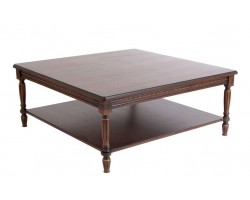 Стол журнальный "Луиджи-16" (темный орех/патина темная / 110х110хН45)