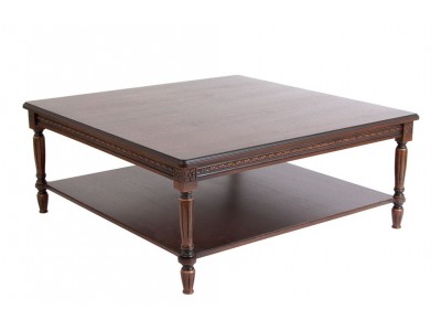 Стол журнальный "Луиджи-16" (темный орех/патина темная / 110х110хН45) Стол журнальный "Луиджи-16" (темный орех/патина темная / 110х110хН45)