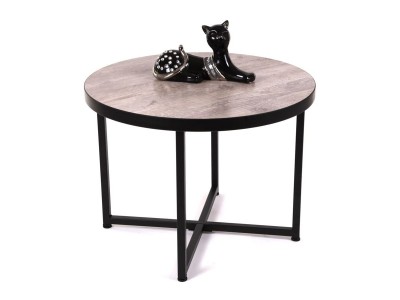 Стол журнальный круглый "Лофт 60" (ЛДСП 32 мм /Боб пайн/ кромка чёрная) Стол журнальный круглый "Лофт 60" (ЛДСП 32 мм /Боб пайн/ кромка чёрная)