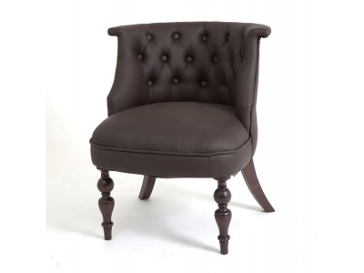 Кресло Бархат (темный тон / кожзам 1 шоколад)