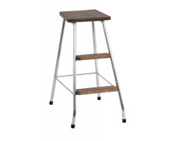 Стул-стремянка (хром/орех)