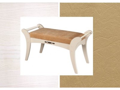 Банкетка Стефани (Молочный дуб/Крем/ткань)