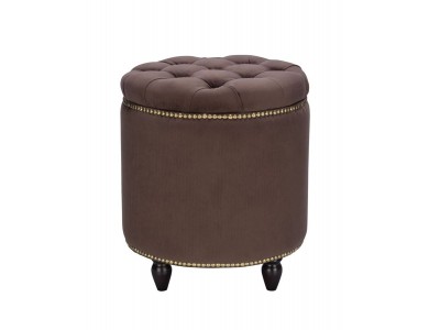 Банкетка "Classic-02" (Супернова 33/Коричневый/ноги Орех)