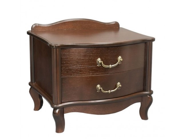 Тумбочка прикроватная "Джульетта" 2 ящ. (орех) Вис