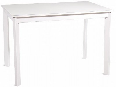 НЕЛЬСОН-110(155)х68, стол раздвижной со стеклом, Белый оптивайт/Белый