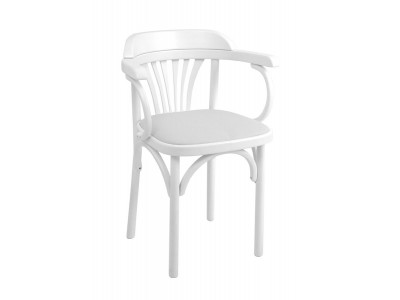 Стул Венский мягкий (эмаль белая, экокожа белая)