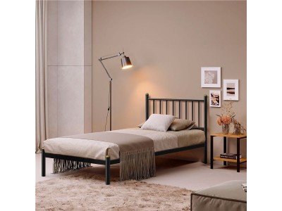 Кровать односпальная АРЗУ (90х200/металлическое основание) Чёрный