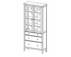 Шкаф витрина Мира 23 (белый)