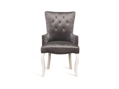 Кресло Виктория (эмаль белая / 36 - голубовато-серый)