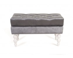 Банкетка Виктория (эмаль белая / 36 - голубовато-серый)