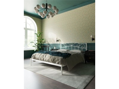 Кровать "Глэдис" без изножья (160х200/ноги металл/цвет Белый)