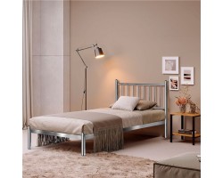 Кровать односпальная Арзу (90х200/металлическое основание с усилением) Хром