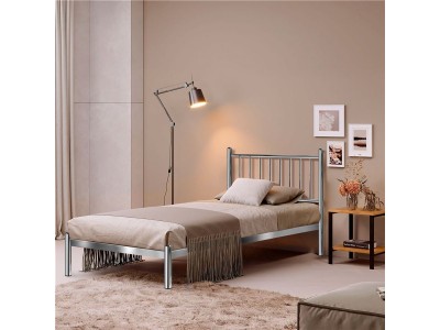 Кровать односпальная Арзу (90х200/металлическое основание с усилением) Хром